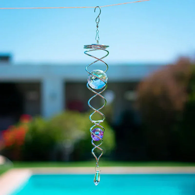1+1 FREE | CrystalTwister™ - Metal Crystal Spiral Wind Chime - Image 4