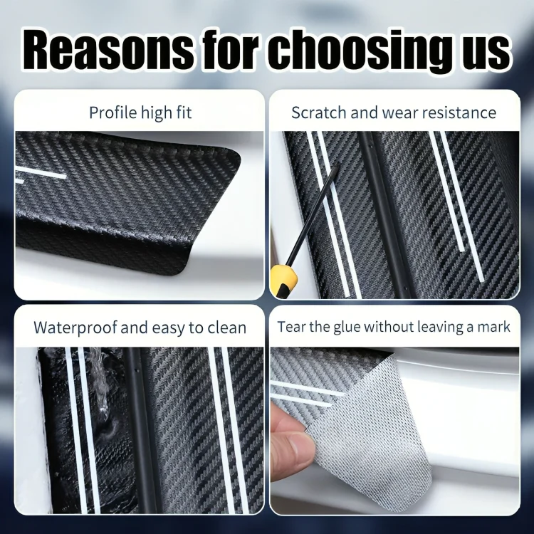 1+1 FREE | StepGrip - Carbon fiber door protection sticker - Image 7