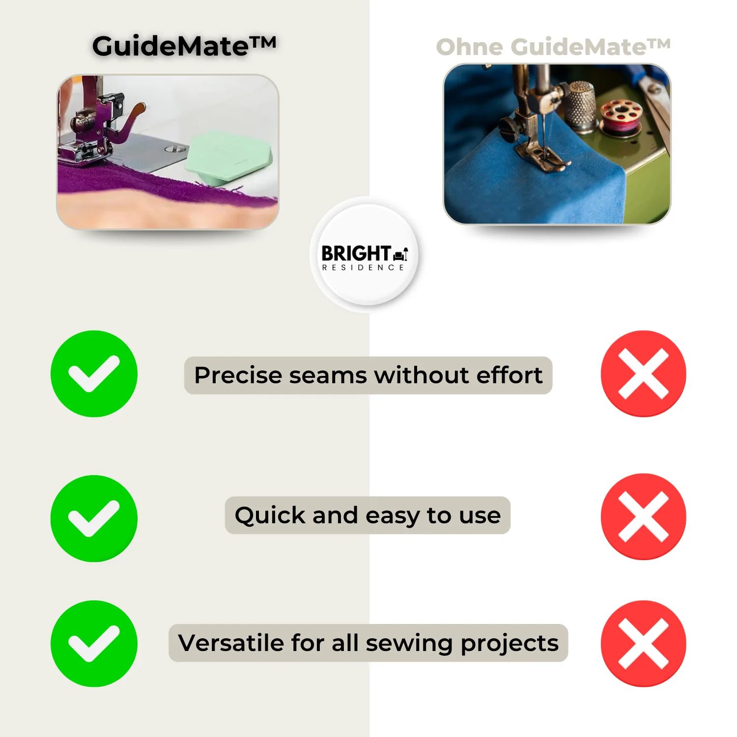 1+1 FREE | GuideMate™ - Magnetic seam guide for sewing machine - Image 6