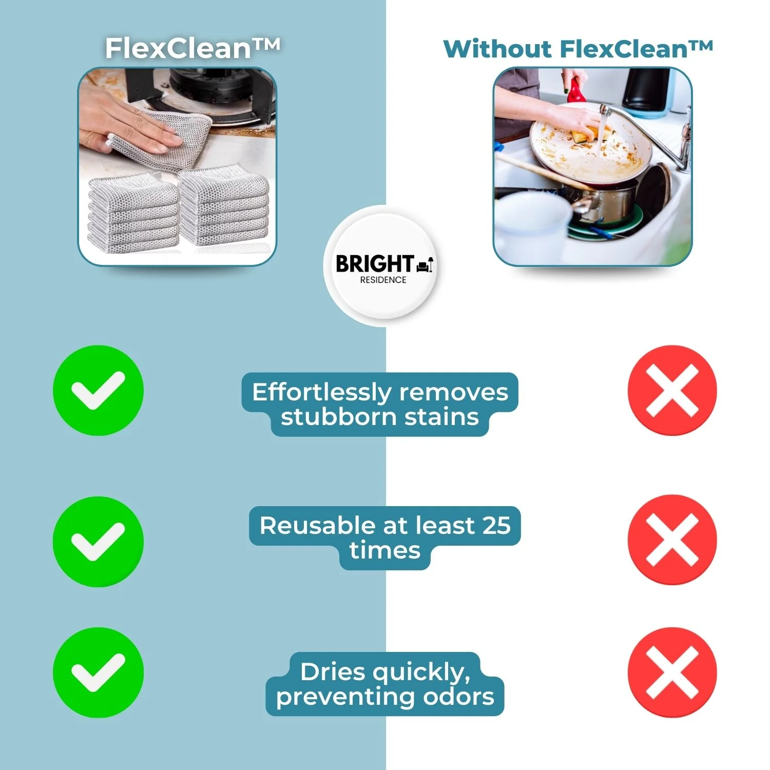 5+5 FREE | FlexClean™ - Multi-purpose wire cloths for stubborn stains - Image 7