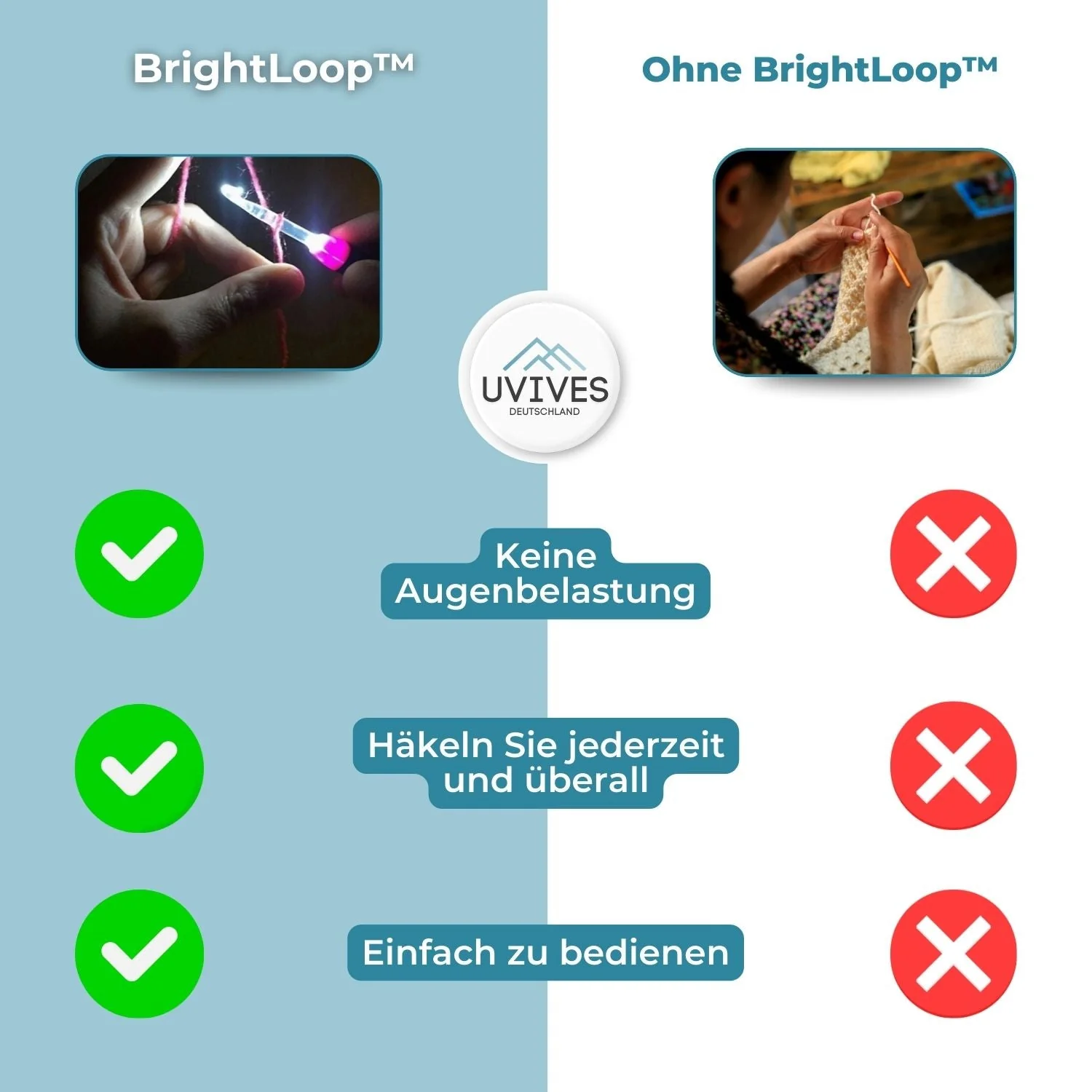 BrightLoop™ - Rechargeable luminous crochet hook set - Image 4