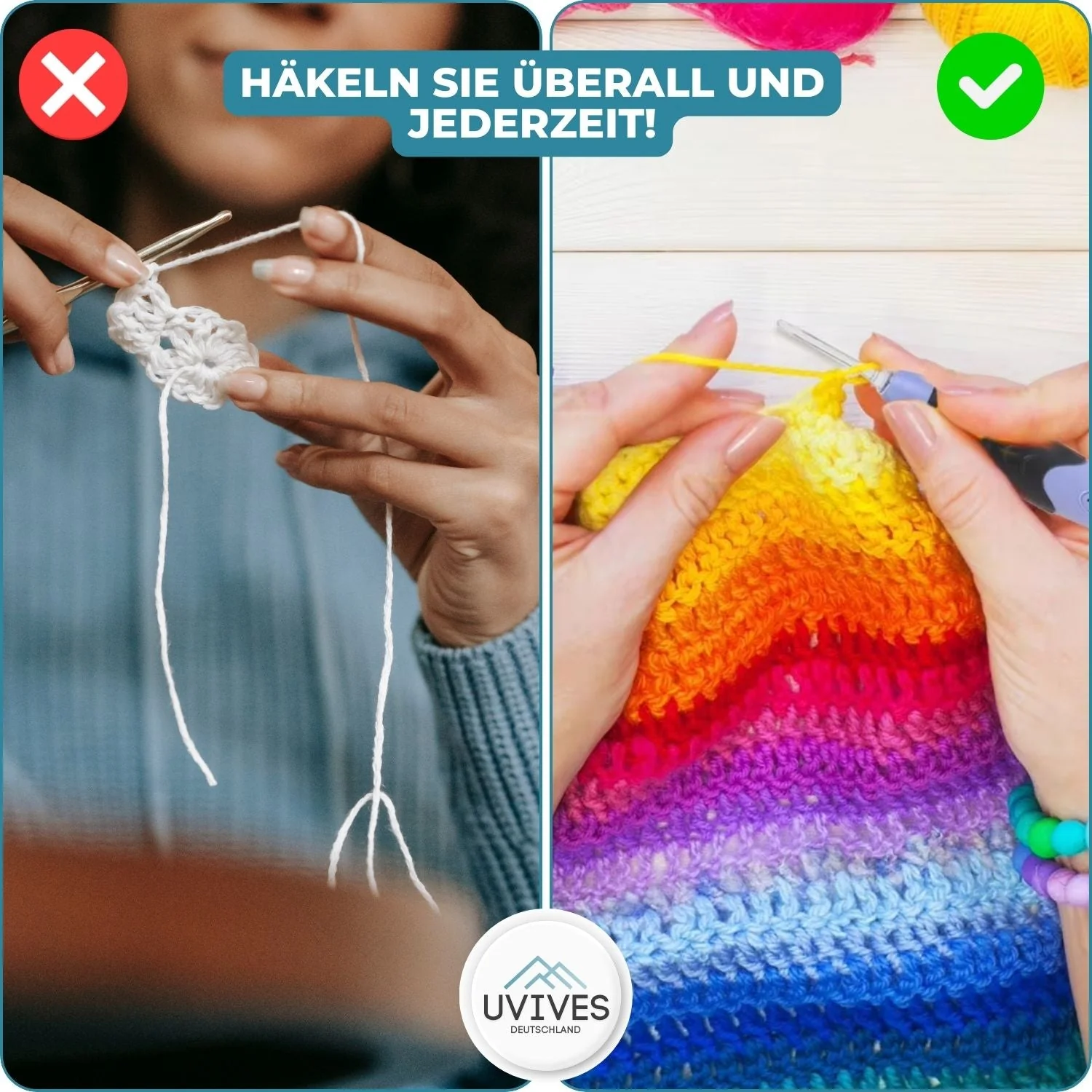 BrightLoop™ - Rechargeable luminous crochet hook set - Image 5