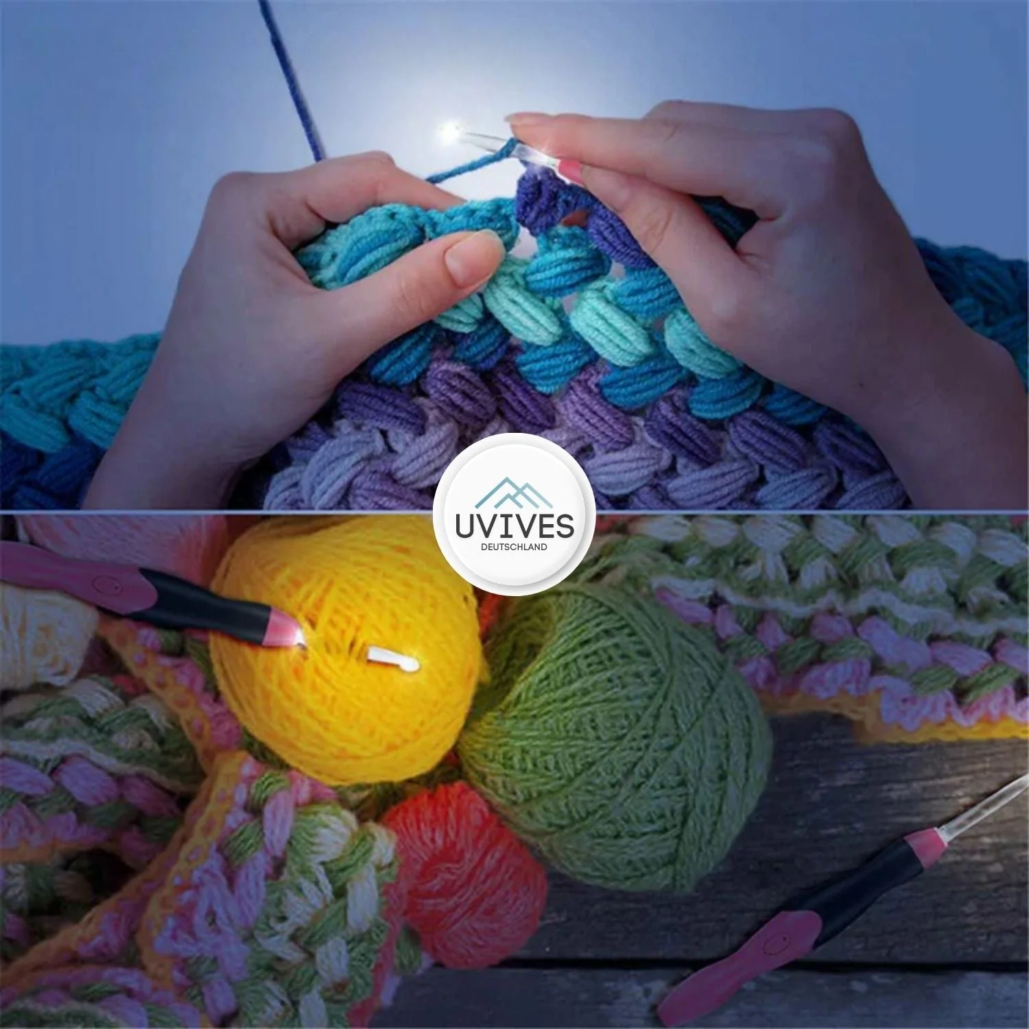 BrightLoop™ - Rechargeable luminous crochet hook set - Image 7