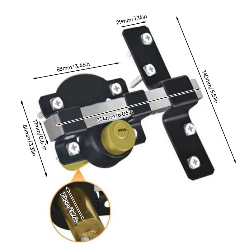 CrossLock - Ultimate Rustproof Lock Secures Gates and Protects Pets - Image 3