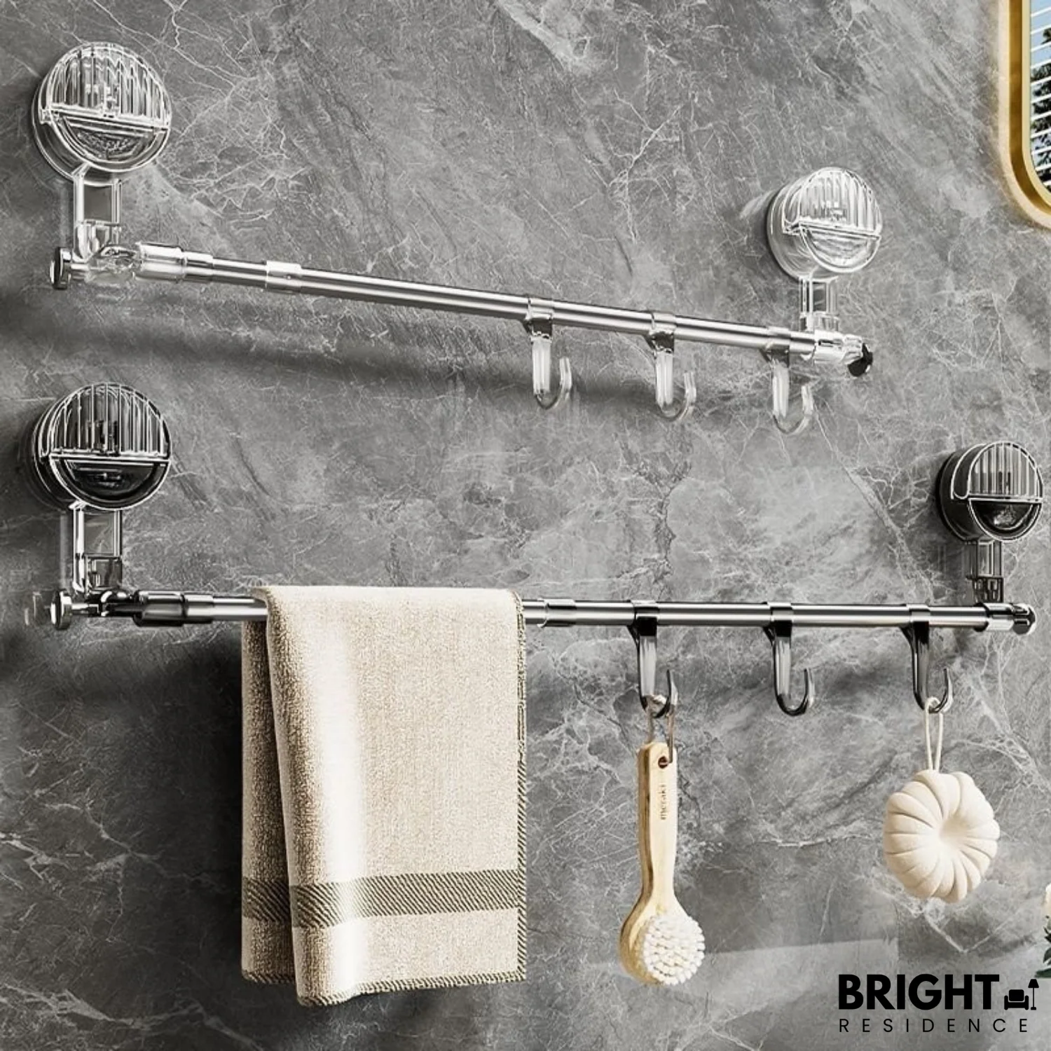 HangRack™ - Adjustable stainless steel towel rack with suction cups - Image 10