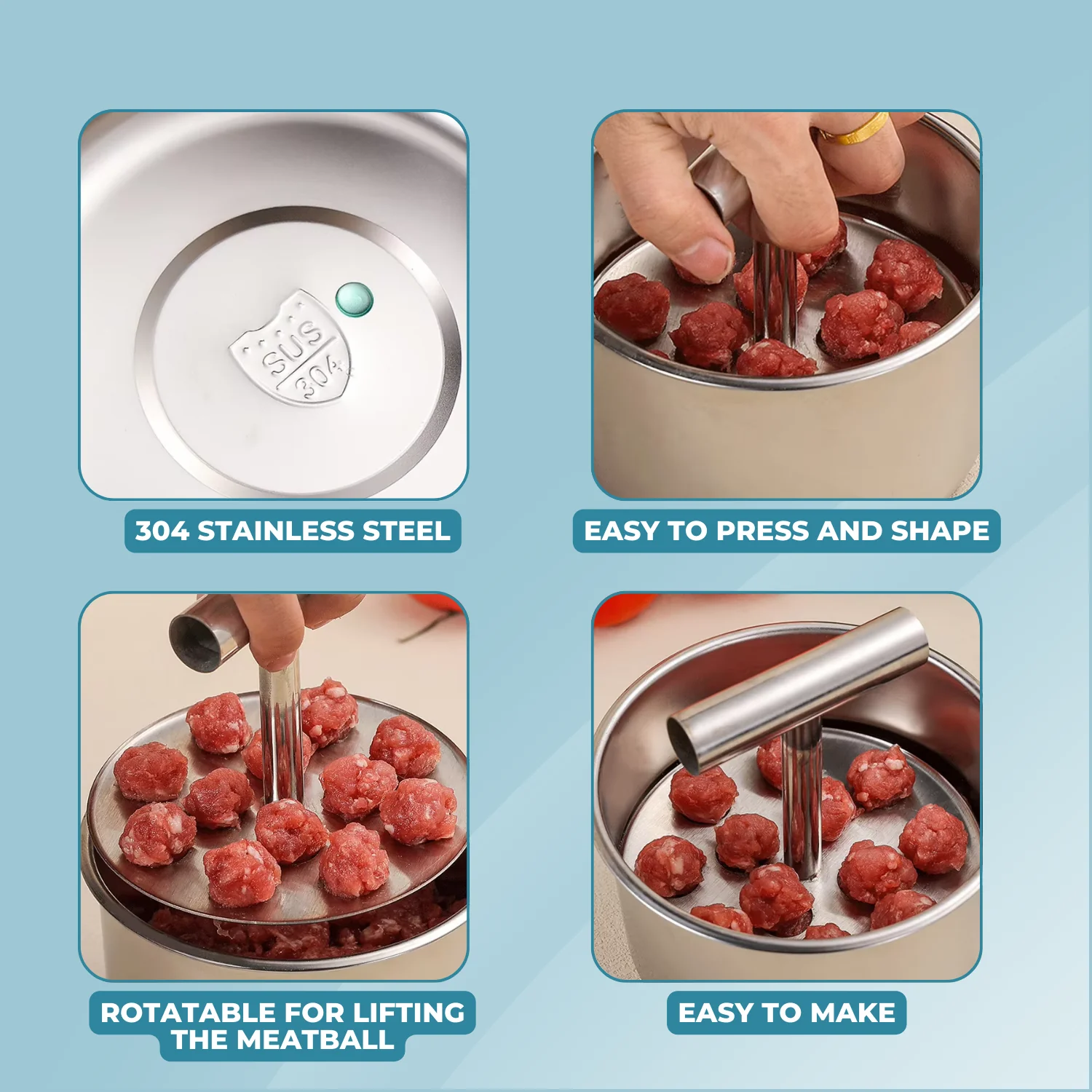 MeatShaper™ - Stainless steel meatball mold for the kitchen - Image 5