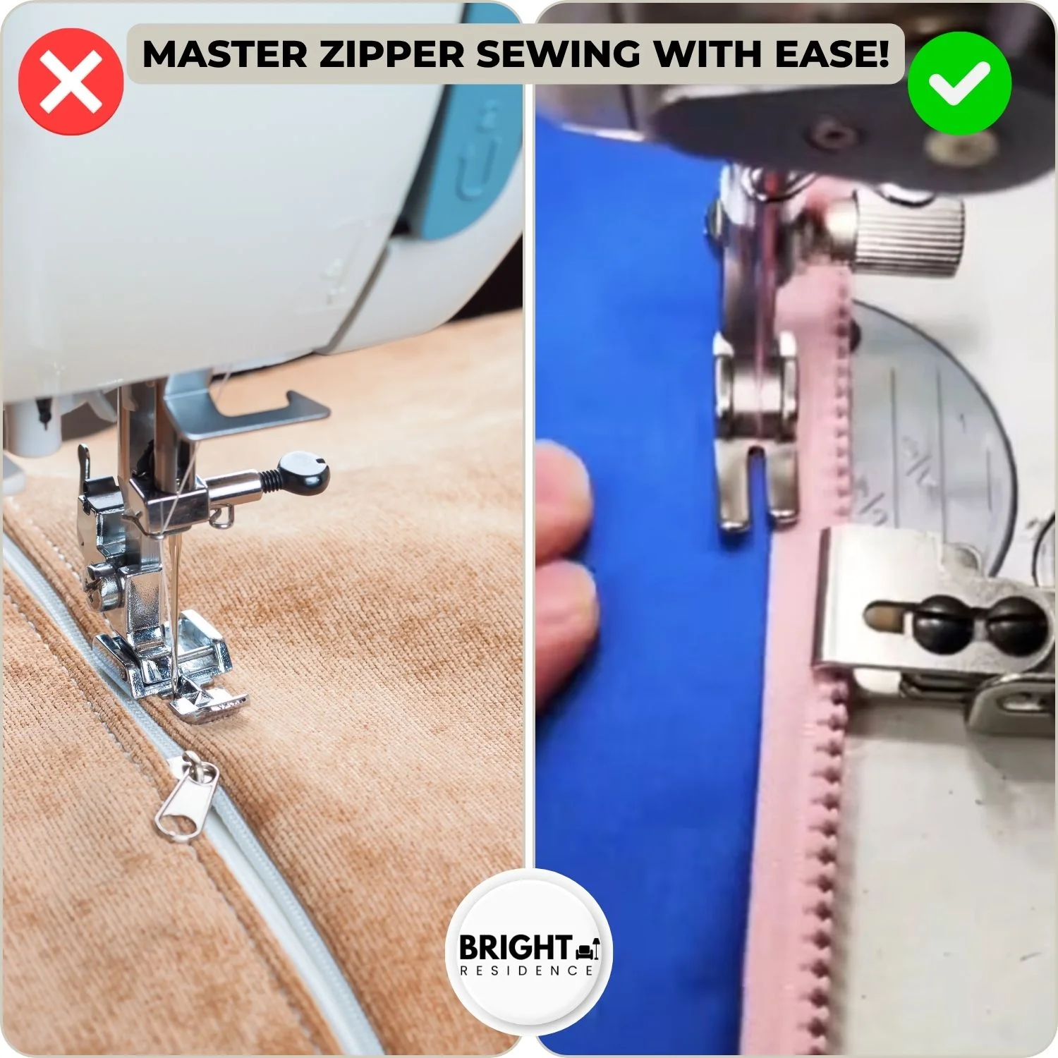ZipFix™ - Zipper foot for positioning the stitch line - Image 5